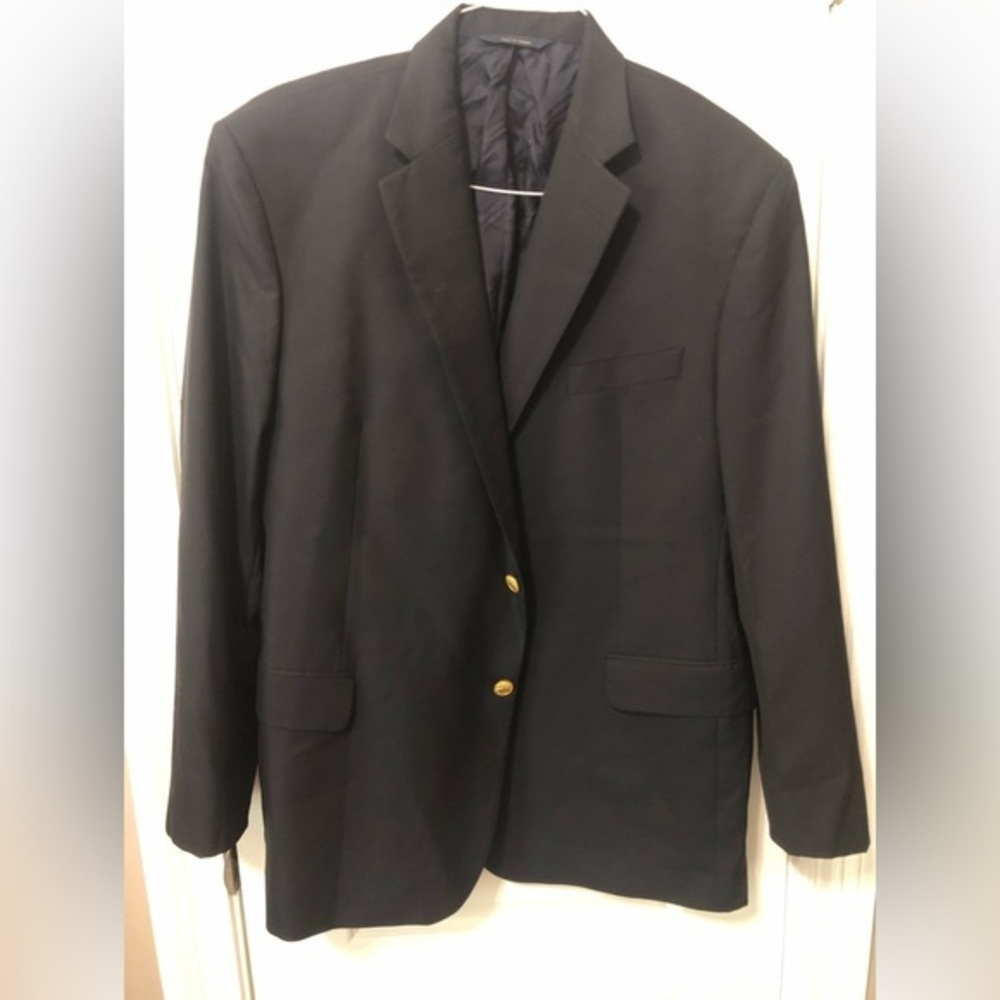Vintage Brooks Brothers Black Sports Coat Jacket 46R
